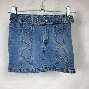 Revolt Girls Denim Skirt with Belt, Sz 6x